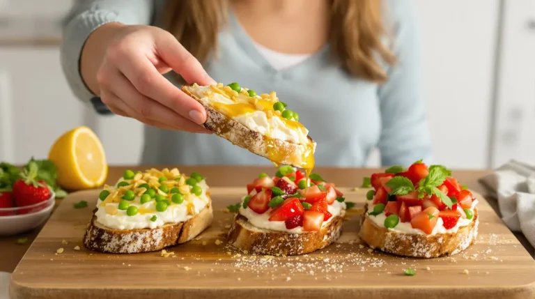 Bruschettas printanières express : 3 garnitures fraîches et originales prêtes en 15 minutes Bruschettas printanières express : 3 garnitures fraîches et originales prêtes en 15 minutes