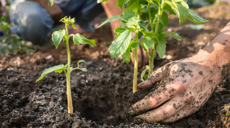 « Je plantais mes tomates trop haut » : un pépiniériste m'a montré où enterrer la tige contre le mildiou « Je plantais mes tomates trop haut » : un pépiniériste m'a montré où enterrer la tige contre le mildiou