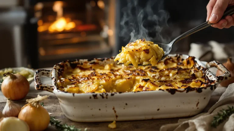 Ce gratin ultra simple pommes, oignons, bouillon est encore plus gourmand qu’un dauphinois Ce gratin ultra simple pommes, oignons, bouillon est encore plus gourmand qu’un dauphinois