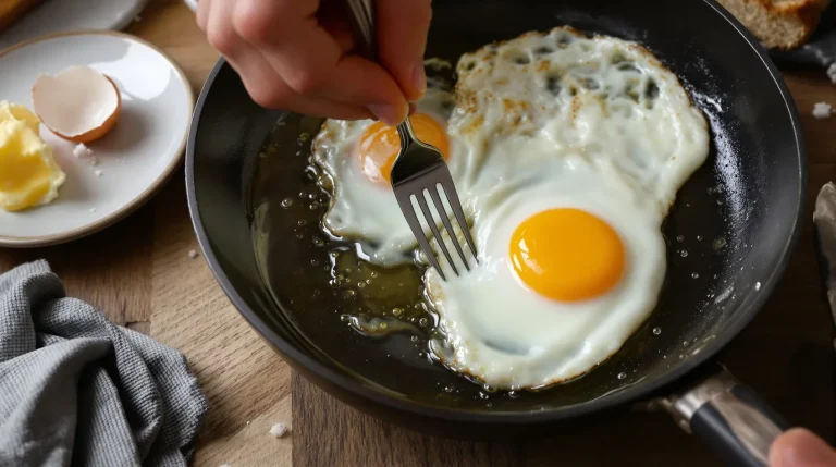 Des jaunes coulants et un blanc bien cuit : les œufs au plat parfaits grâce à ce geste simple Des jaunes coulants et un blanc bien cuit : les œufs au plat parfaits grâce à ce geste simple