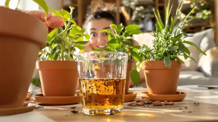 J’ai posé un simple verre près de mes plantes le soir : le lendemain, plus un seul moucheron à la maison J’ai posé un simple verre près de mes plantes le soir : le lendemain, plus un seul moucheron à la maison