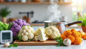 découvrez le temps de cuisson idéal pour le chou-fleur et ses différentes variantes afin de préparer des plats savoureux et parfaitement cuits.