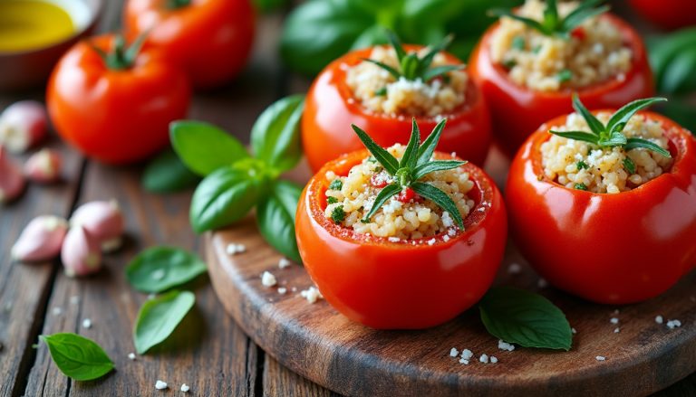 Tomates farcies au riz : recette facile et savoureuse découvrez une recette facile et savoureuse de tomates farcies au riz, idéale pour un repas gourmand et sain. parfaite pour toute la famille !