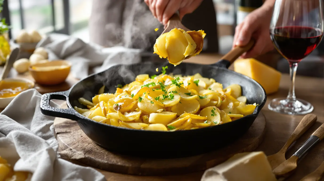 Pomme de terre à la sarladaise: peau dorée, cœur fondant pomme de terre à la sarladaise