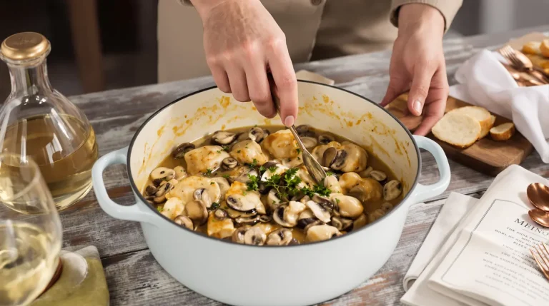 Recette pintade en cocotte champignons crème fraîche express recette pintade en cocotte champignons crème fraîche