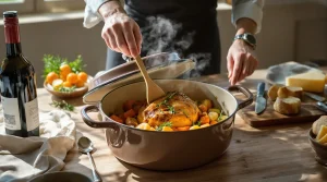 Temps de cuisson pintade en cocotte en fonte pour réussir