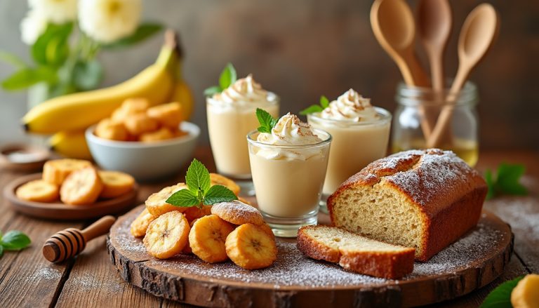 Desserts à la banane : recettes simples et gourmandes à essayer découvrez des recettes simples et gourmandes de desserts à la banane pour régaler toute la famille avec des saveurs fruitées et sucrées.