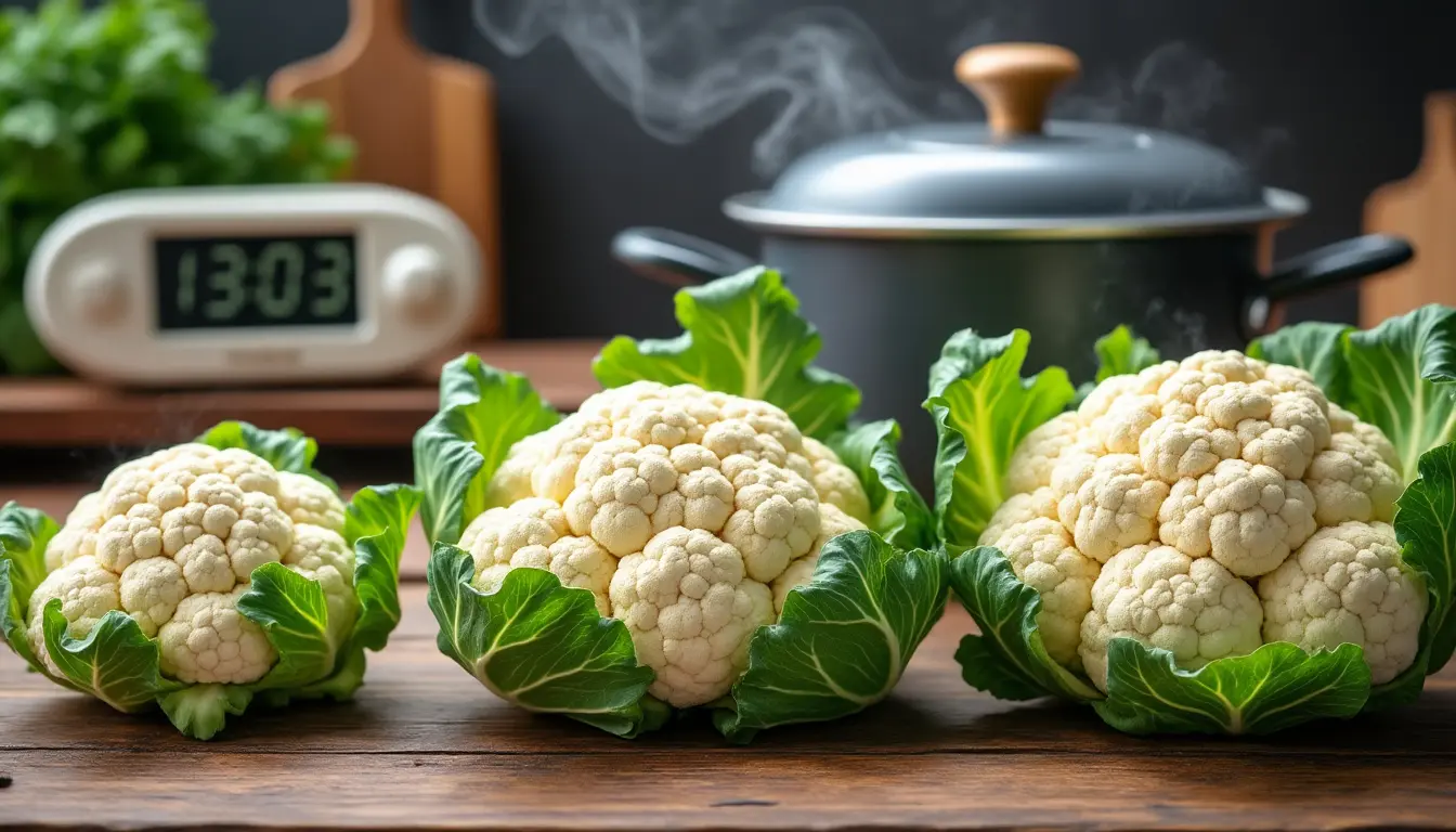 Quel est le temps de cuisson idéal pour un chou-fleur et ses variations découvrez le temps de cuisson idéal pour le chou-fleur ainsi que ses différentes variations pour réussir toutes vos recettes savoureuses.