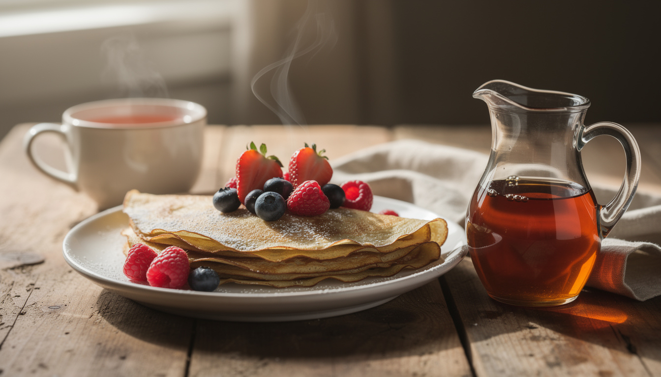 découvrez une recette facile de crêpe sans œuf ni beurre, idéale pour un petit-déjeuner léger, savoureux et rapide à préparer.